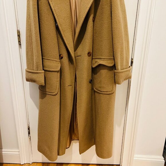 Larry Levine Women's Double Breasted Peacoat Wool Over Coat Size 14 - Picture 15 of 16